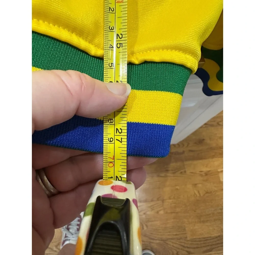 rhinox brazil yellow soccer /track jacket men's‎ medium
